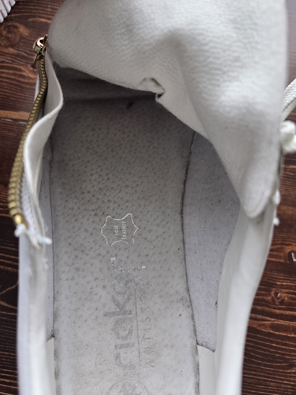 White Rieker Leather Zip Lace Comfort Sneakers |EU 40| Excellent Condition - Picture 11 of 14